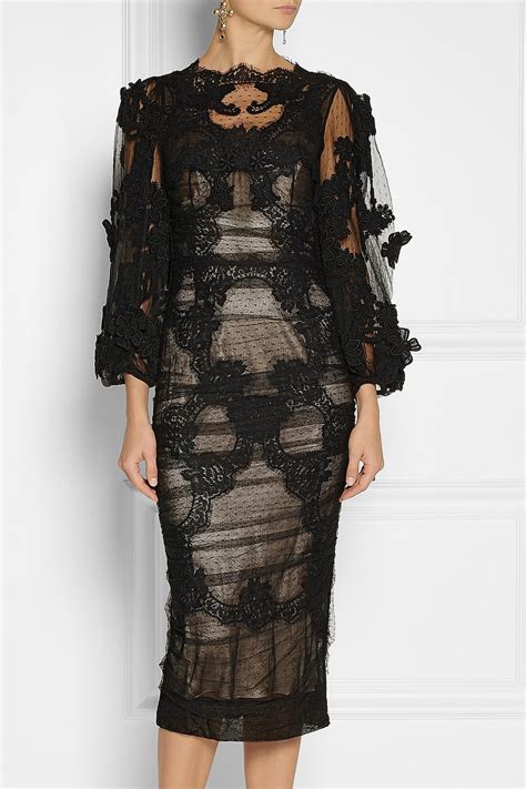 dolce gabbana lace dress black|dolce and gabbana ruched dresses.